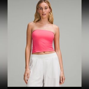 New wundermost ultra soft Lululemon tube top. Glaze pink. Hot pink. Medium.
